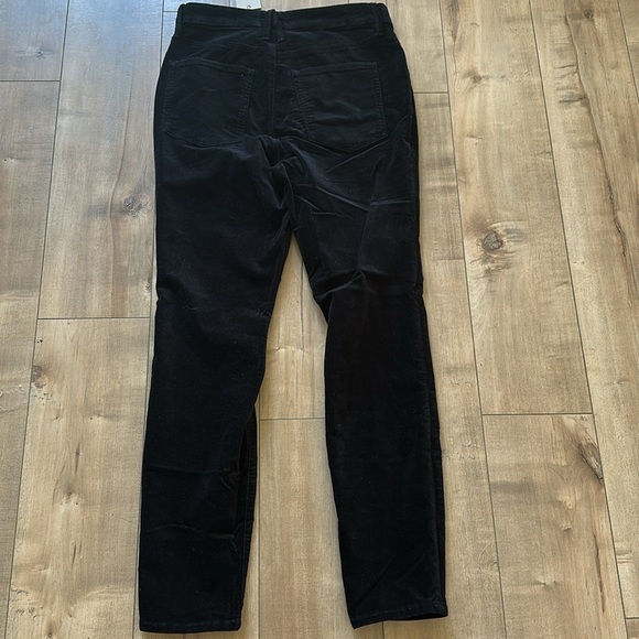 NWT Good American Good Legs Exposed Zipper Black Velvet - Size 12 / 31 - Picture 6 of 6